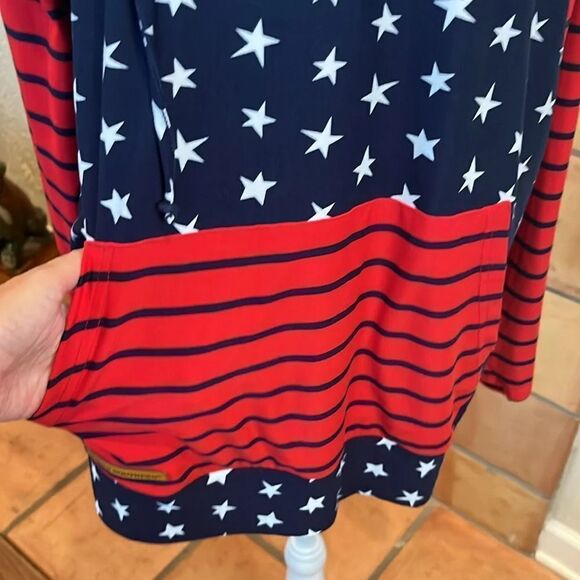 Simply Southern Stars and Stripes Double Hoodie, size L - Picture 4 of 11